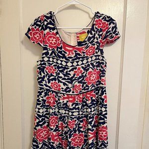 MAEVE Anthropologie Peralta Bird Floral Flare Dress- Sz 10 Petite
